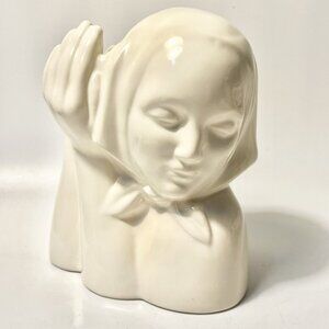 VTG Catalina Island Pottery Head Vase 1938 Peasant Girl by Artist Dorr Bothwell